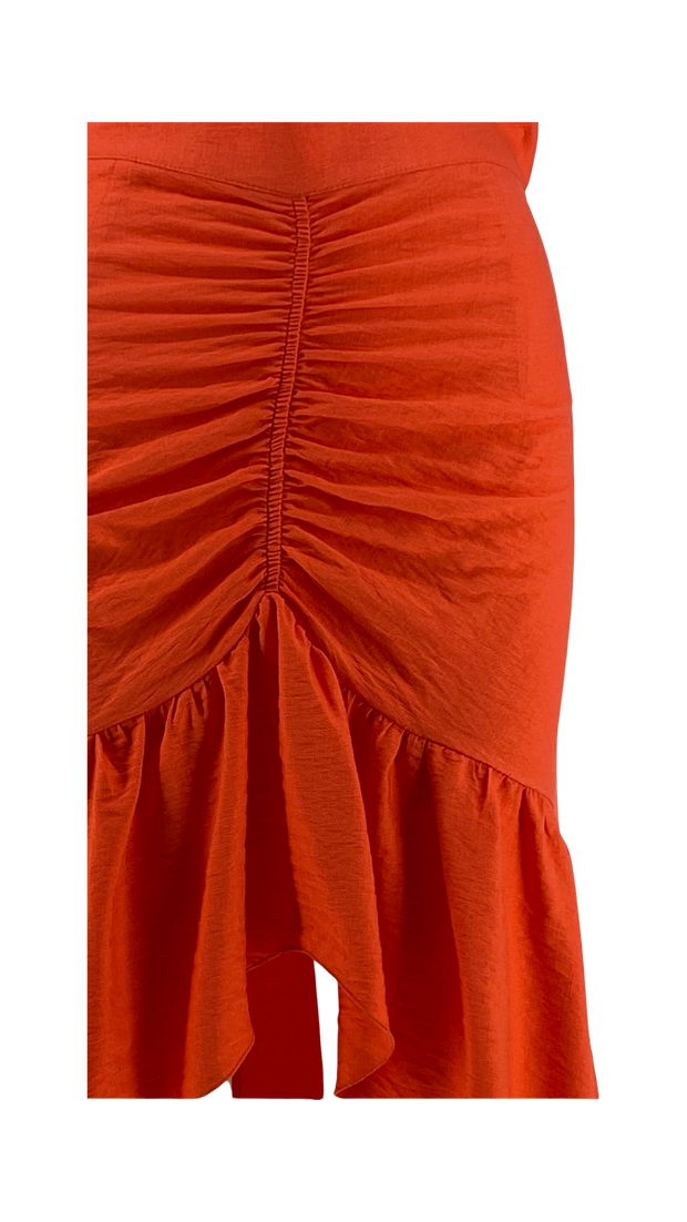 Asymmetrical Skirt with Ruffles