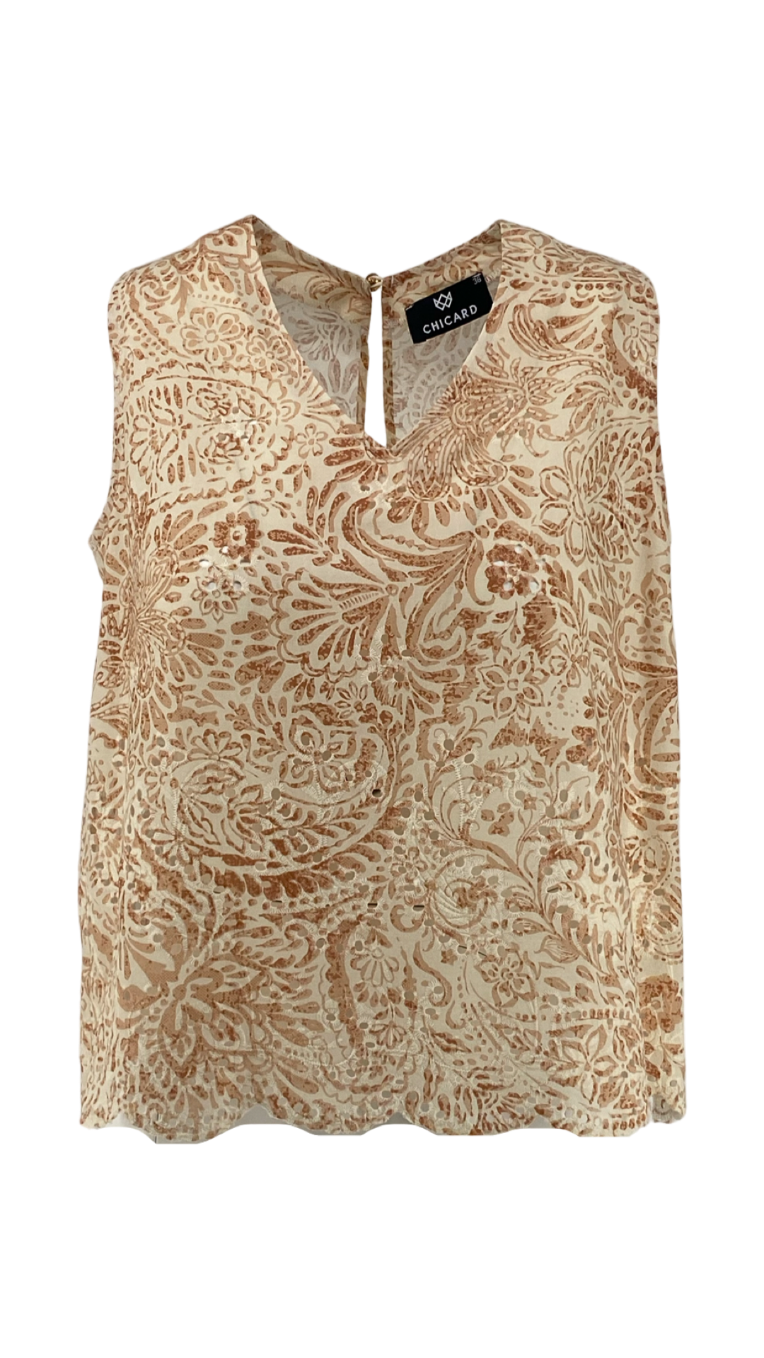 Sleeveless Lace Blouse