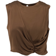 Crop-Top με Σούρα Κατά Μήκος
