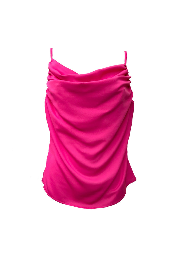 Draped Satin Top