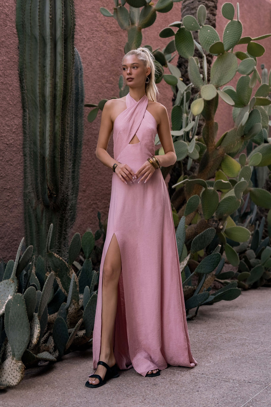 Long Dress with Tie