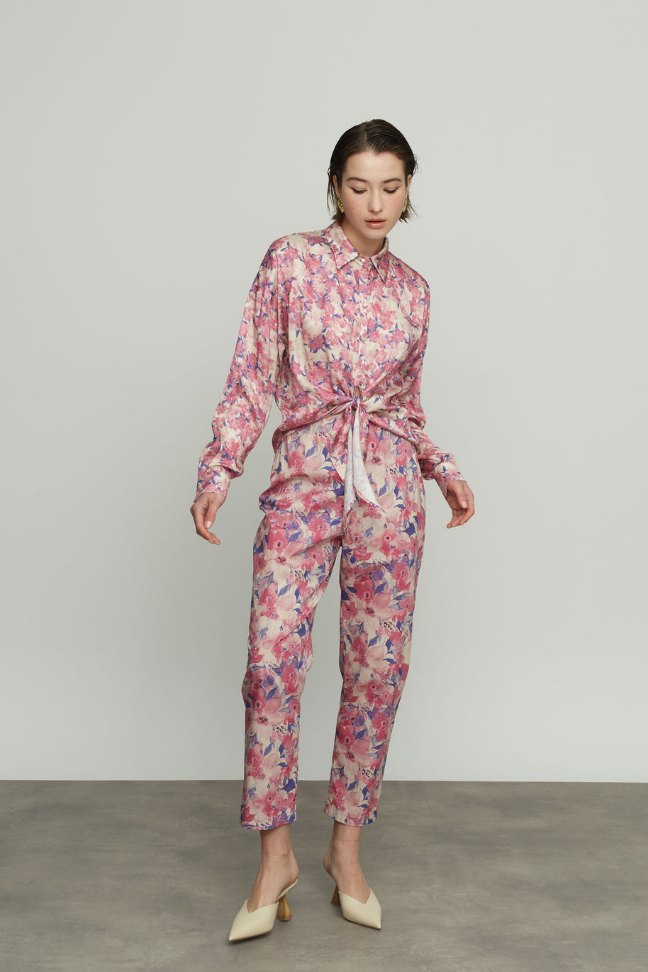 Satin Floral Shirt