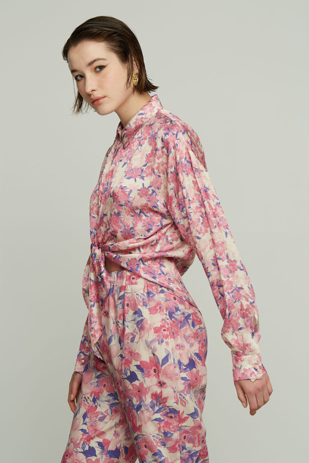 Satin Floral Shirt