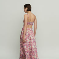 Long Sleeveless Floral Dress