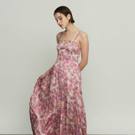 Long Sleeveless Floral Dress