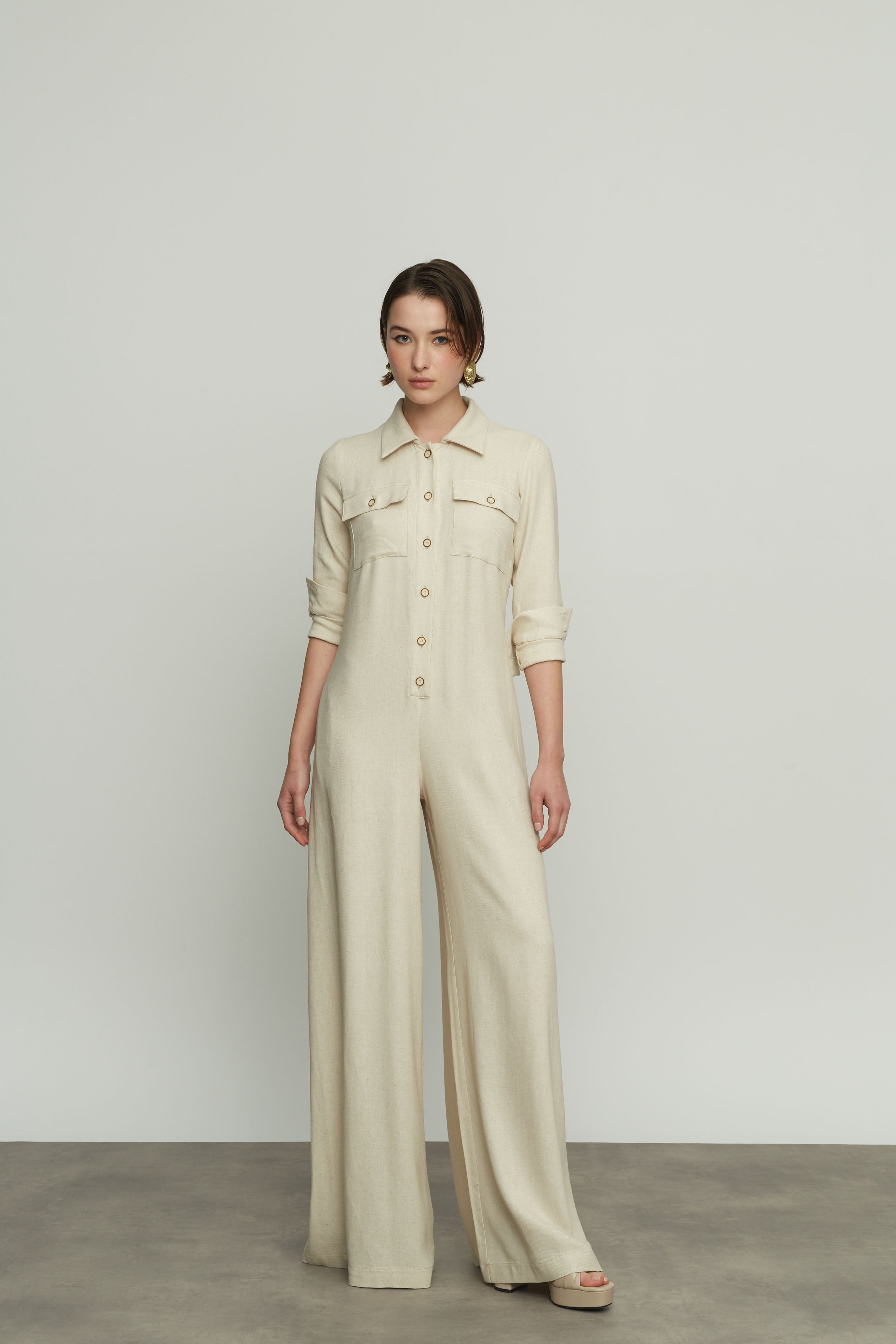 Μακρυά Λινή Ολόσωμη Φόρμα