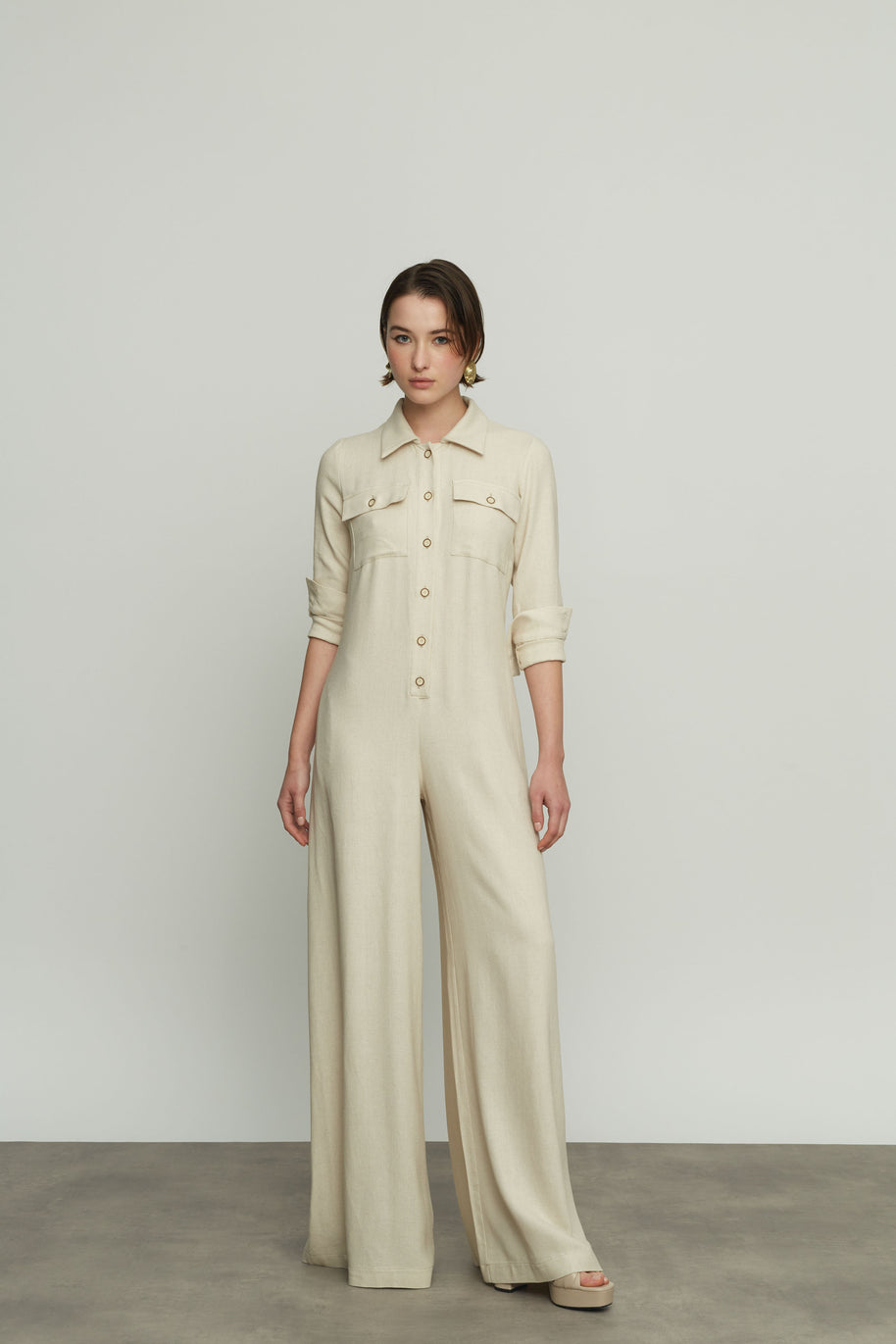 Μακρυά Λινή Ολόσωμη Φόρμα