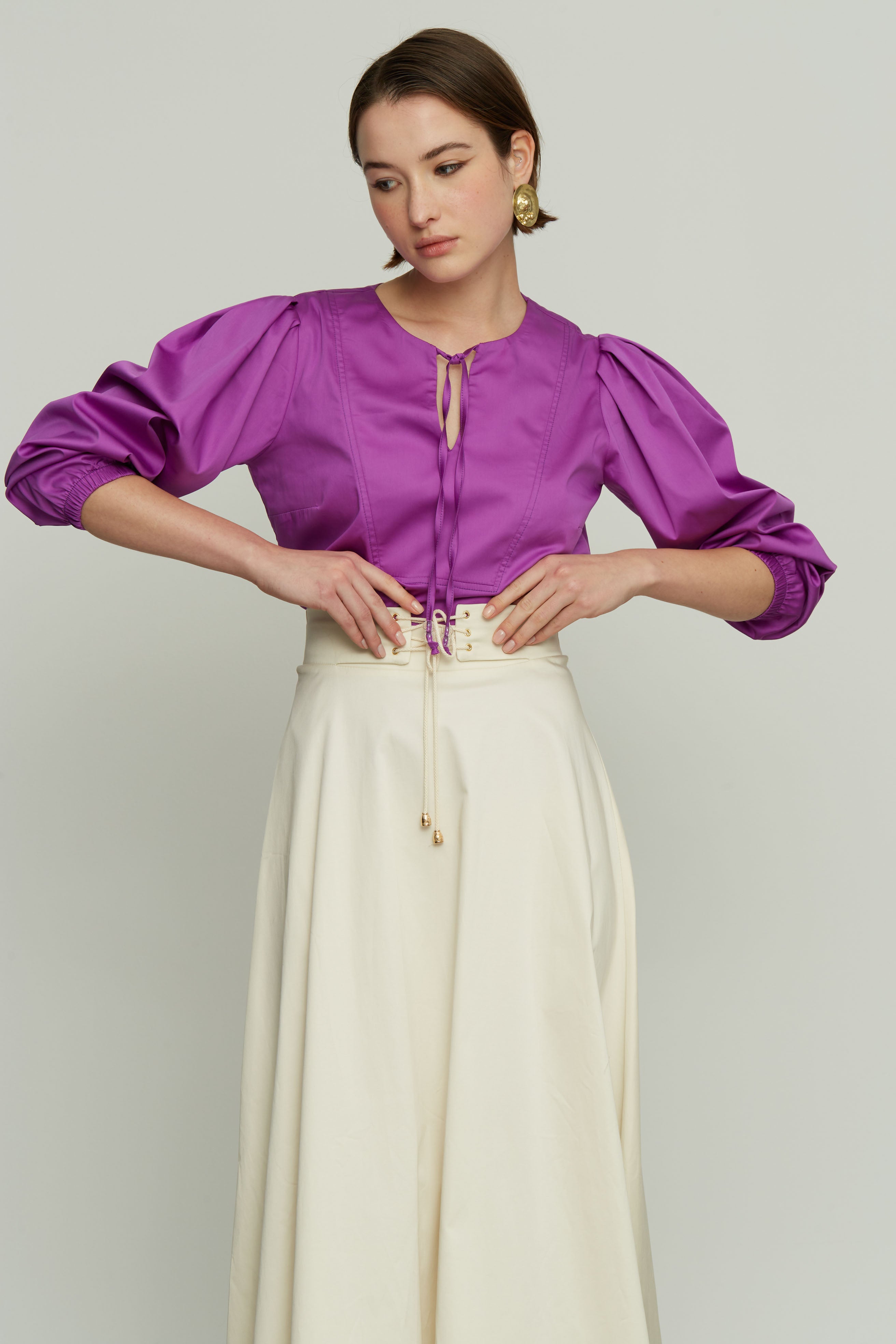 Satin Poplin Blouse