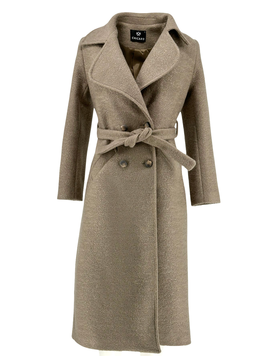 Παλτό μπουκλέ σταυρωτό