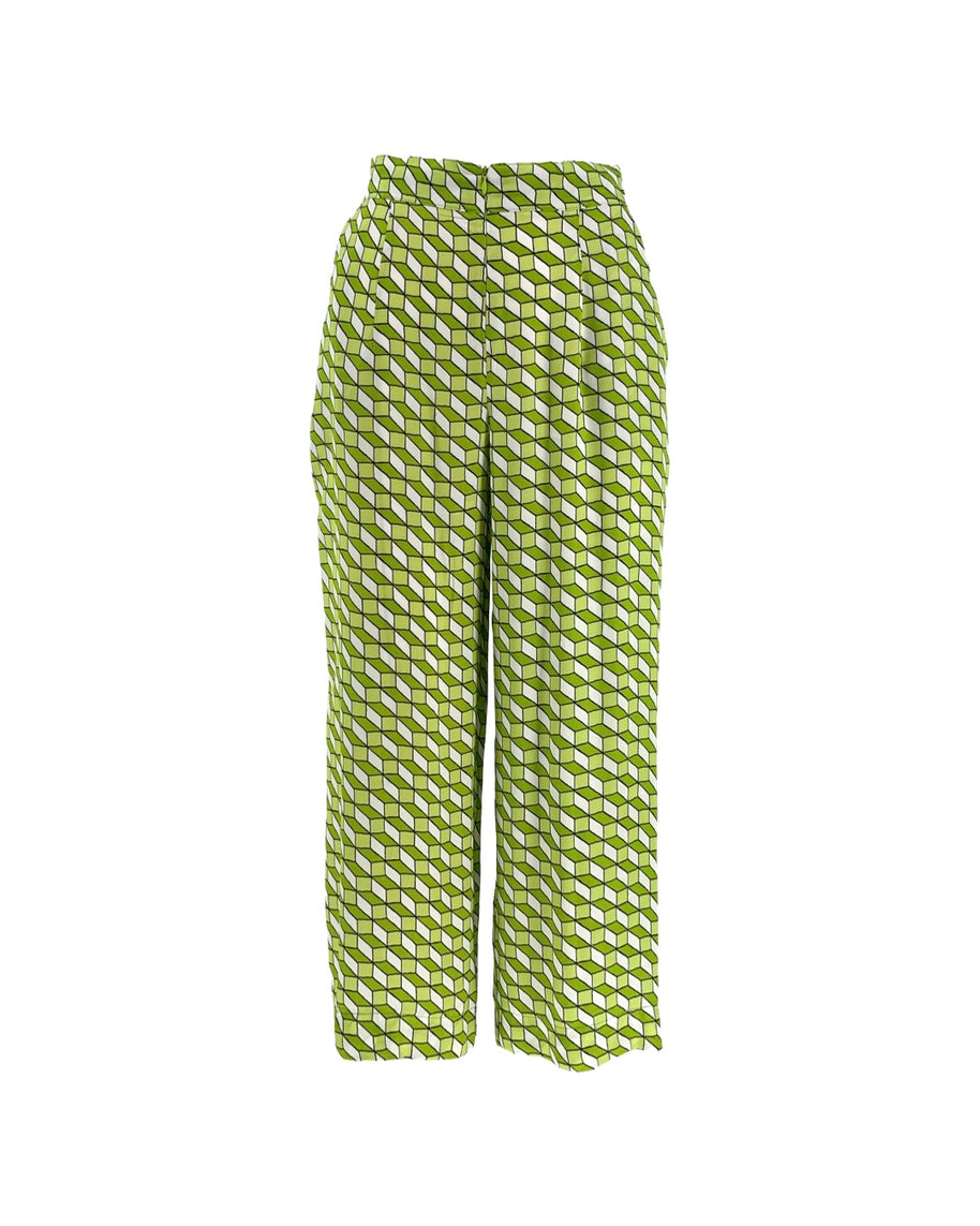 Patterned Cropped Pants