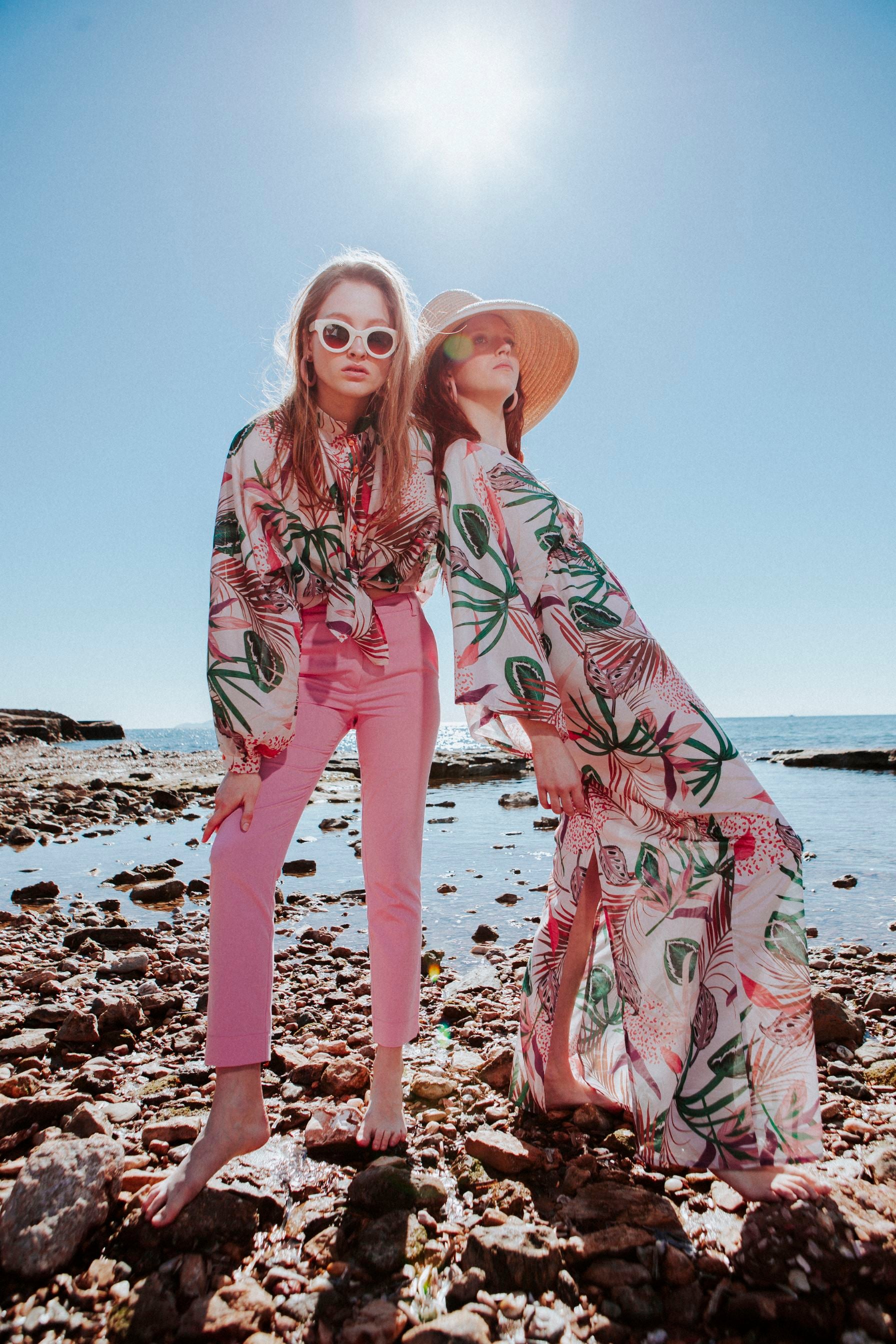 Φλοράλ Μακρύ Καφτάνι