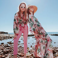 Φλοράλ Μακρύ Καφτάνι