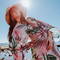 Φλοράλ Μακρύ Καφτάνι