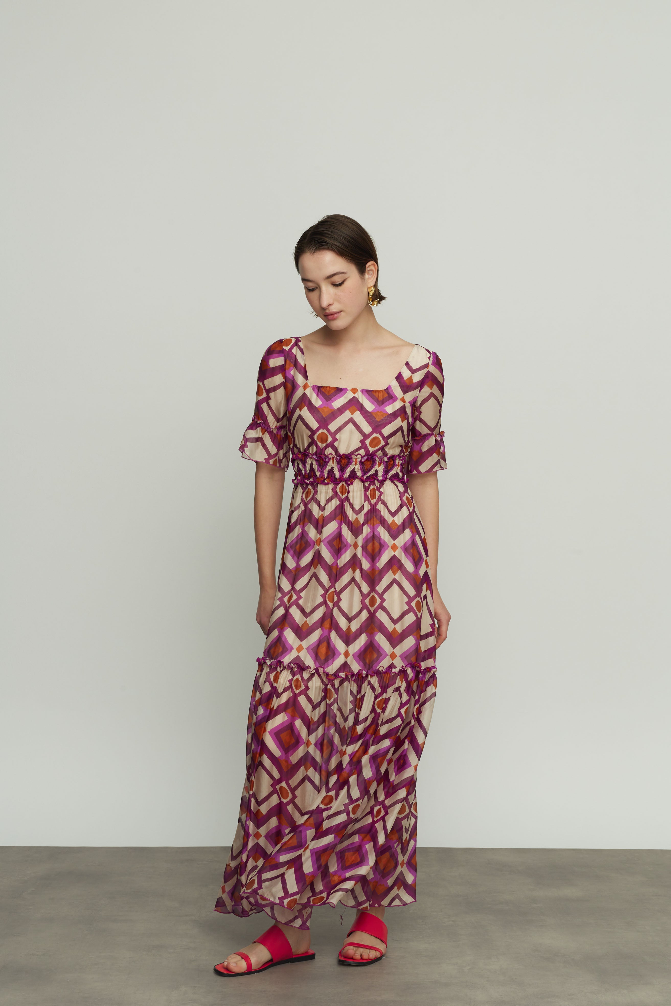 Silk Printed Dress