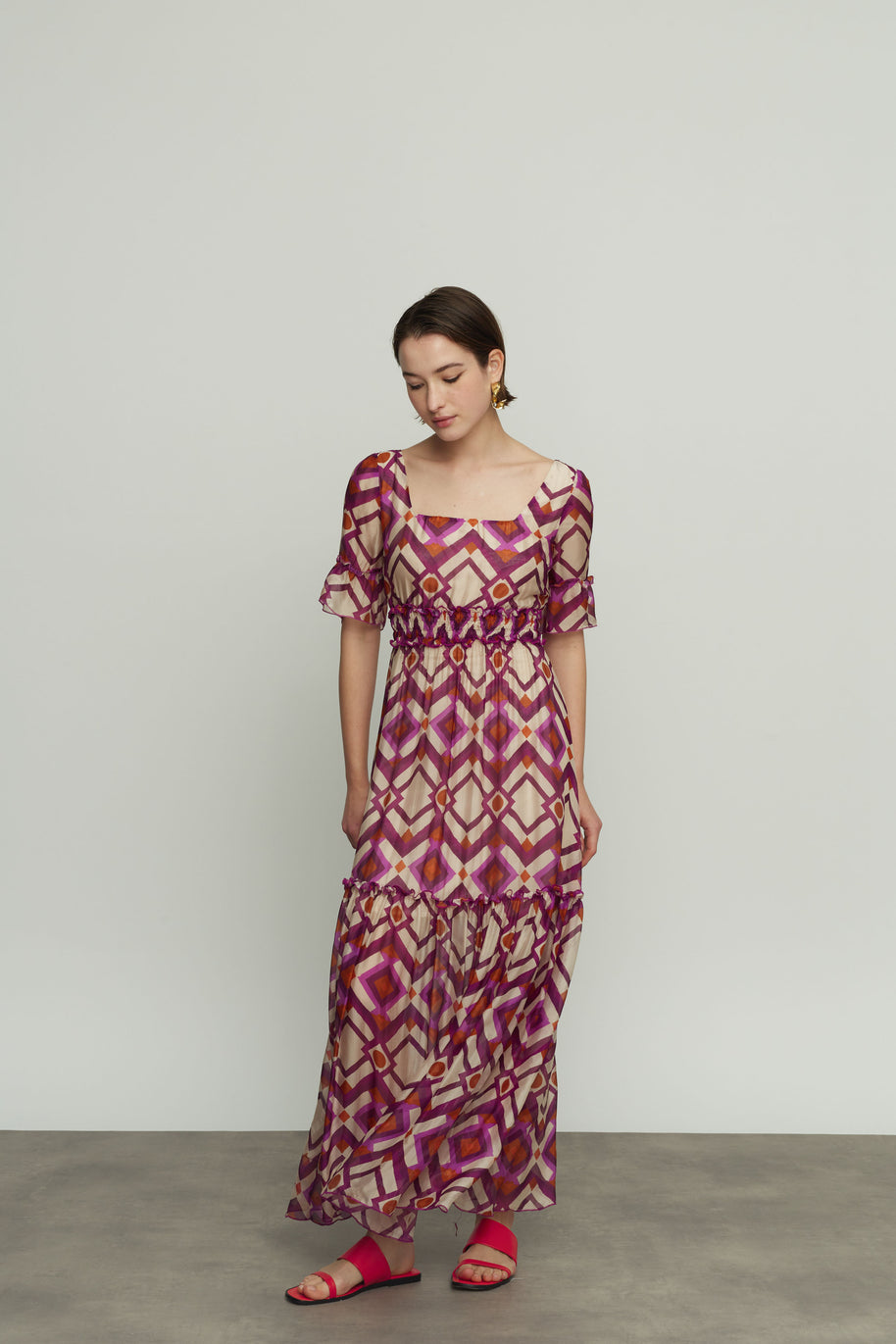 Silk Printed Dress