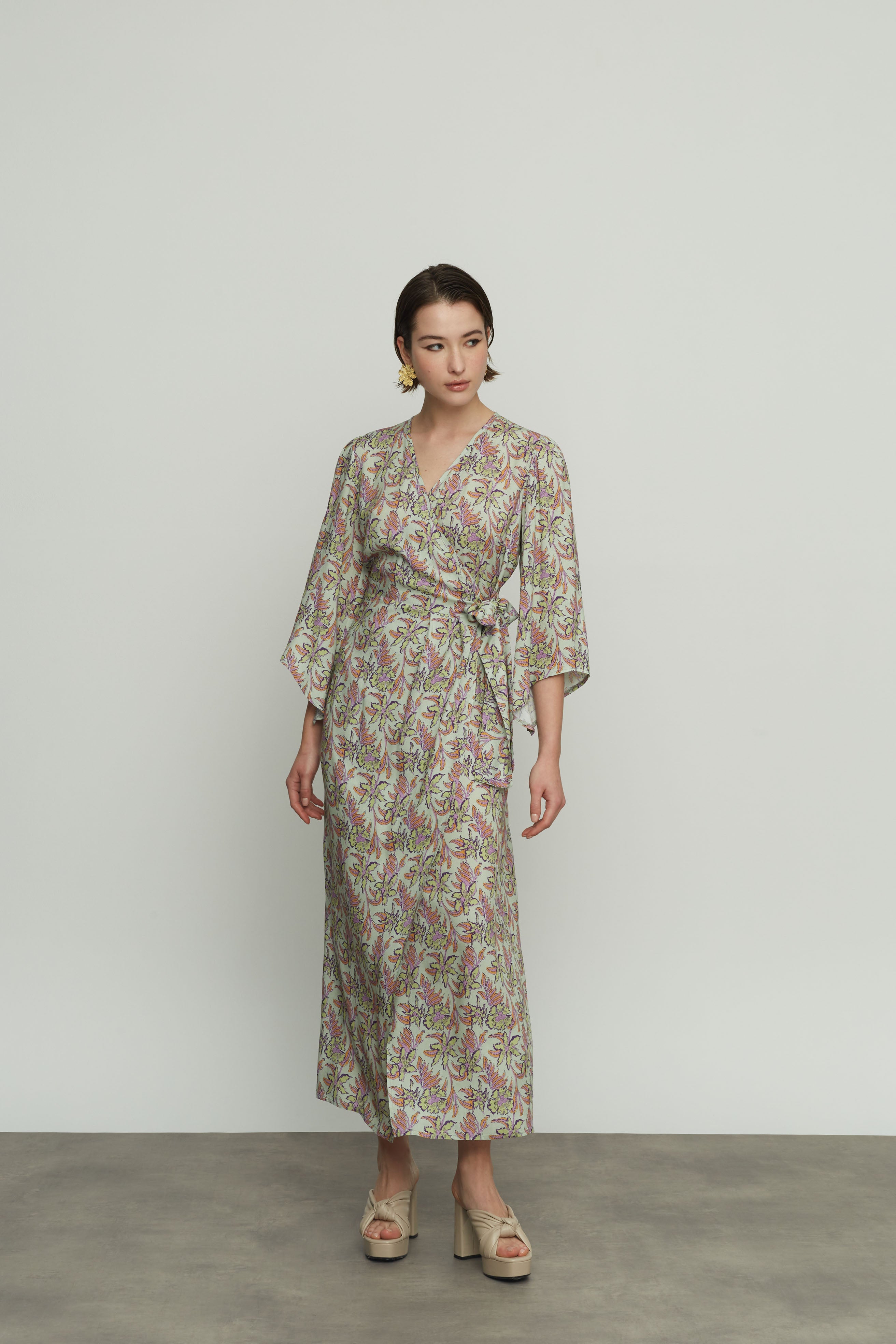 Floral Dress with Side Bow