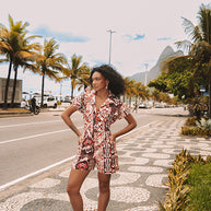 Printed Short Jumpsuit