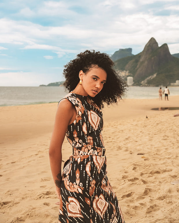 Μακρύ Εμπριμέ Φόρεμα