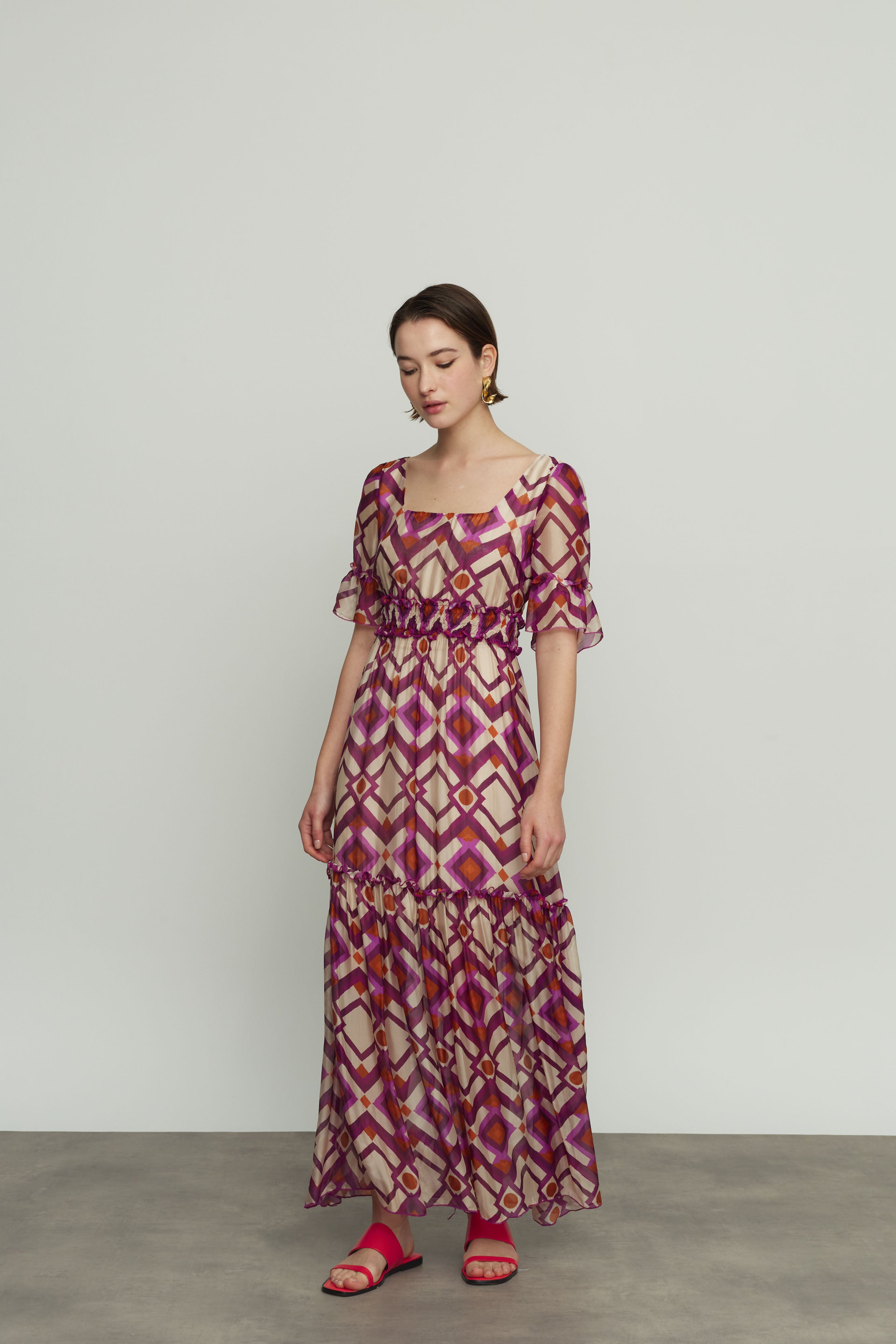 Silk Printed Dress