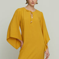 Μακρύ Φόρεμα με Φαρδιά Μανίκια