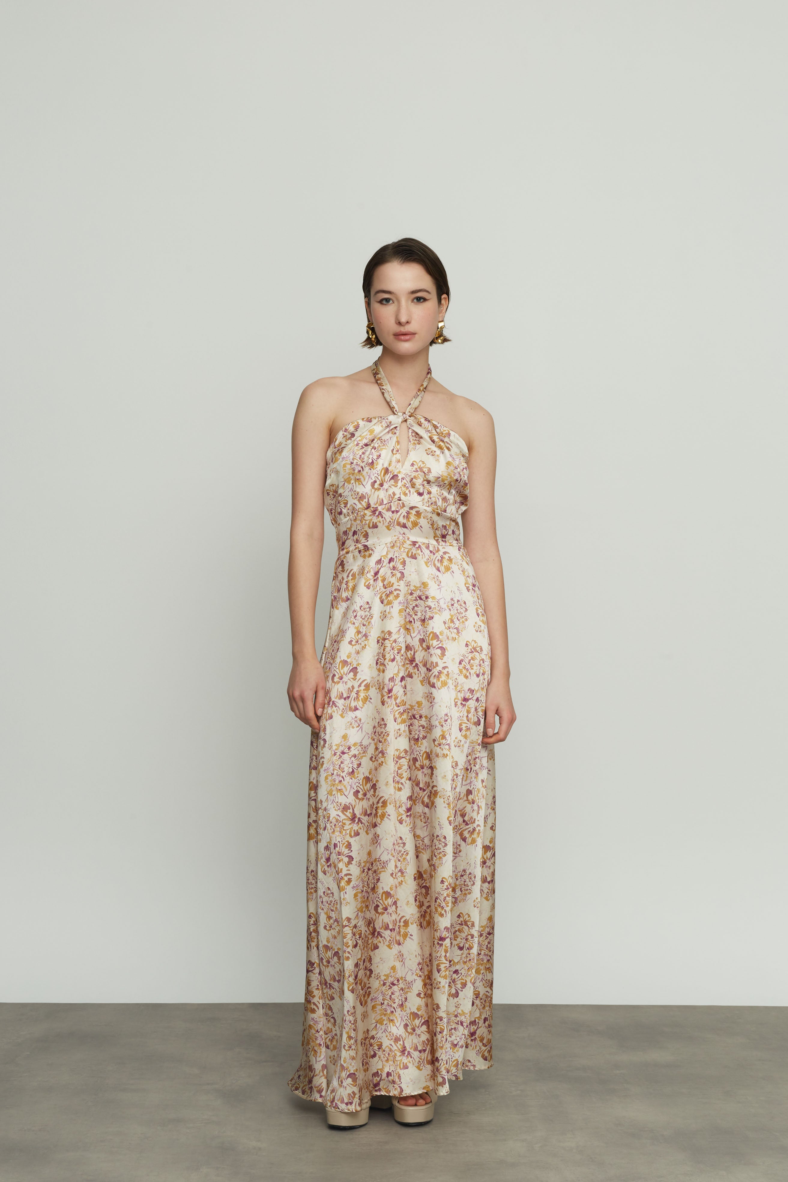 Floral Silk Dress