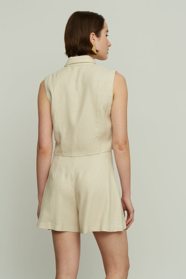Linen Shorts with Pockets